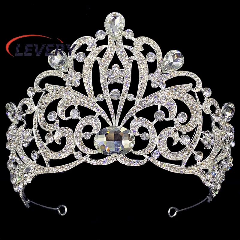 

Levery Rhinestone Wedding Crown Tiara Crystal Tiara Pageant Hair Accessories