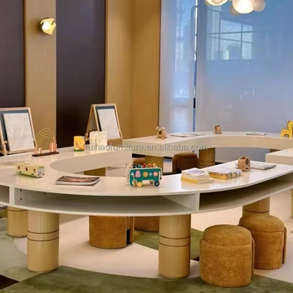 مجموعة أثاث مونتيسوري الخشبي للرعاية النهارية لرياض الأطفال ومدرسة الحضانة لمراكز رعاية الأطفال وطاولات الأطفال في مرحلة ما قبل المدرسة