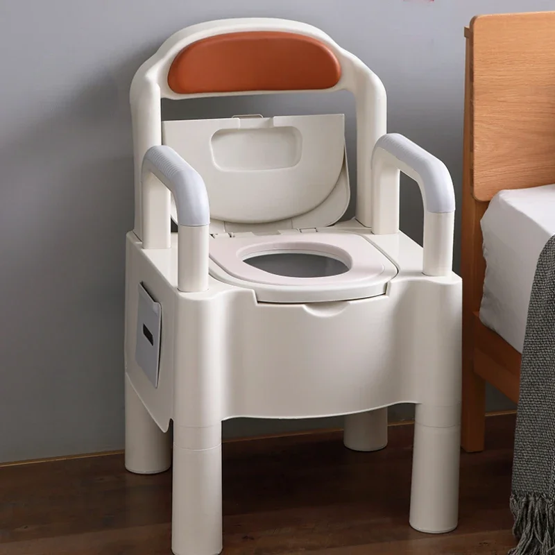 Special Offer Elderly Sanitary Toilet Chair Portable Indoor Comfort Armchair Removable Foot Rest Patient Care Seat