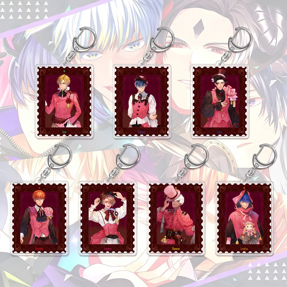 Anime Peripheral Store Mammon Leviathan Asmodeus Satan Belphegor Lucifer Satan Valentine's Day Series HD Acrylic Keychains