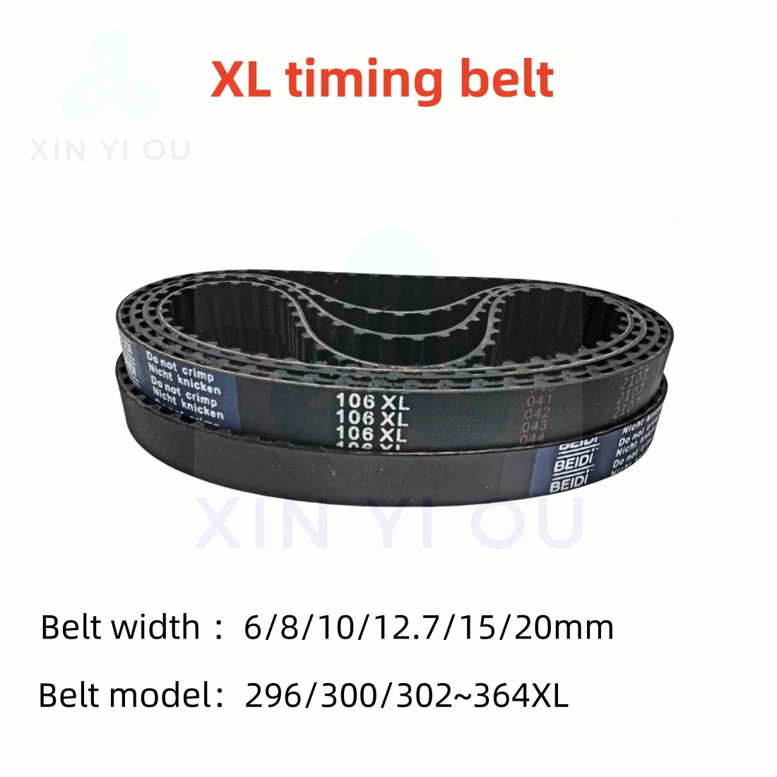 

XL high torque rubber synchronous belt 296/300/302~364XL