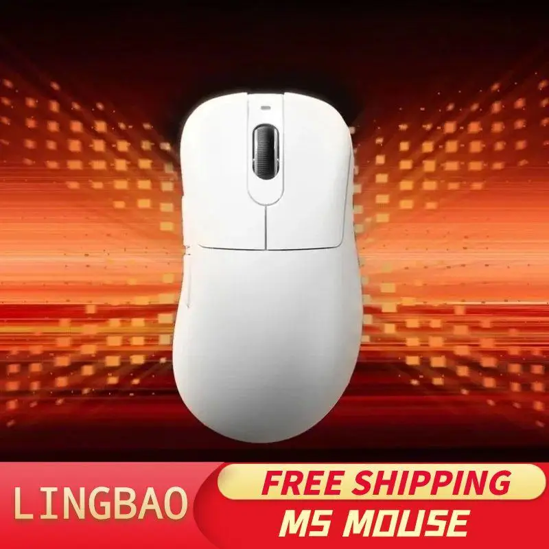 

Мышь LINGBAO M5, трехрежимная проводная/беспроводная Bluetooth 2,4G, эргономичная легкая ключевая программа макросов, игровые мыши для киберспорта и ПК