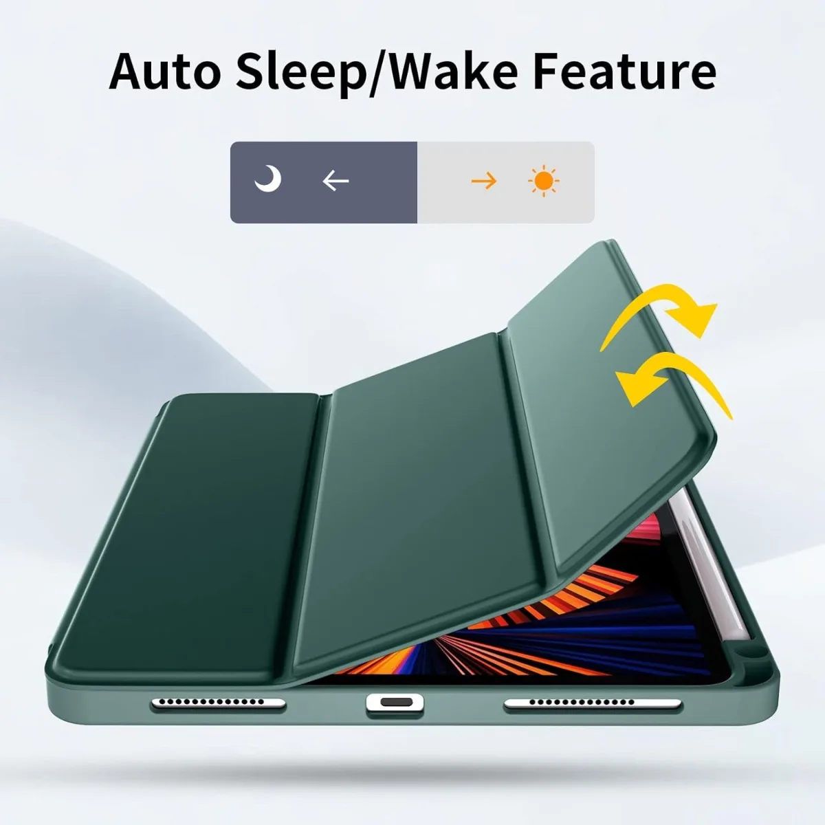 Capa para iPad Pro 11 polegadas 4a / 3a / 2a geração com porta-lápis, para iPad 11 Pro Case 2022/2021/2020, capa para tablet com iPad Pro11