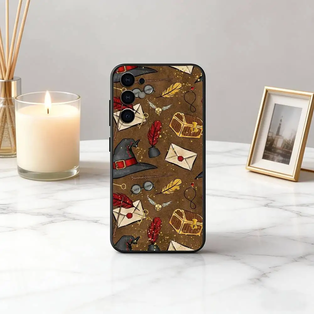 M-Magic H-Harry-es P-Potters W-Wand Phone Case For Samsung S25,S24,S21,S22,S23,S30,Ultra,S20,Plus,Fe,Lite,Note,10,Black Cover view 3
