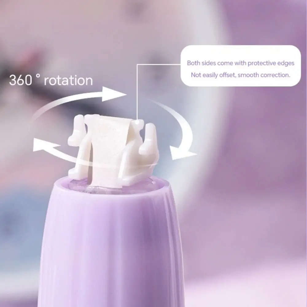 4ชิ้นกด360 °   เทปแก้ไขการหมุนแบบพกพาเปลี่ยนได้ Core เงียบเทปเคลือบนักเรียนการเปลี่ยนแปลงเทปแก้ไข Band