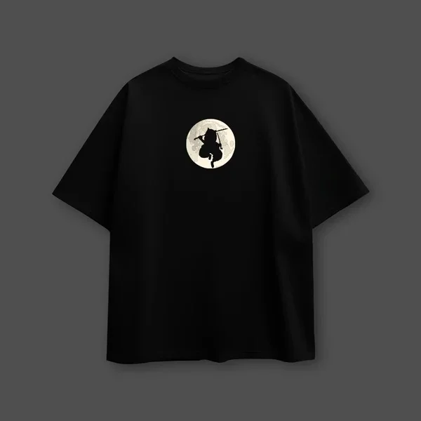 Demon Slayer Anime Inosuke T-shirt noir surdimensionné hommes et femmes respirant haute qualité Y2K T-shirt d'été à manches courtes