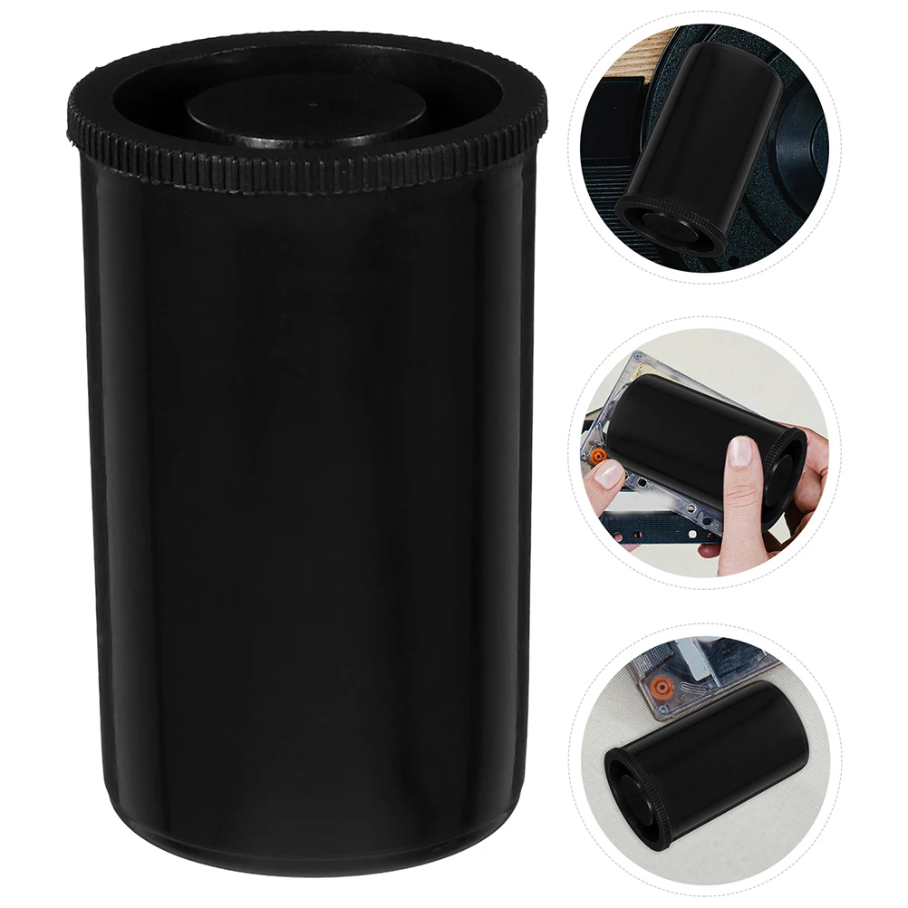 

20pcs Black Film Canisters Plastic Lightproof Durable Storage Containers Reusable Camera Reel Holders Compact Portable Organizer