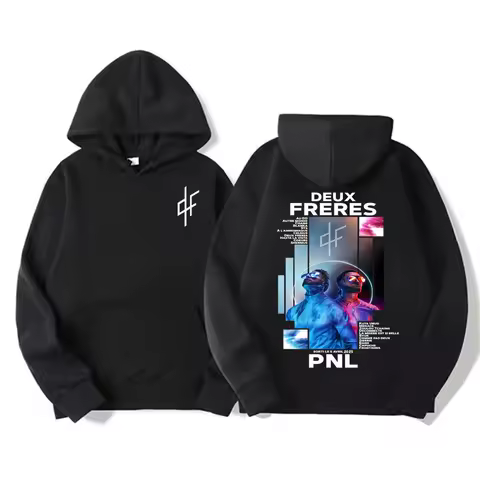 Le Monde Chico PNL Album French Rapper Graphic Hoodies Men Women Harajuku Hip Hop Punk Sweatshirts High Quality Fleece Pullovers