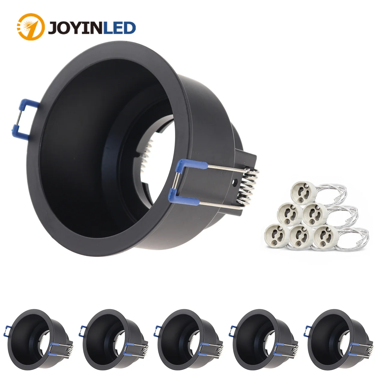 joyinled-6pcs-round-gu10-recessed-downlight-frames-with-gu10-lamp-holders-ceiling-spotlight-fixtures-black-white-for-led-bulbs
