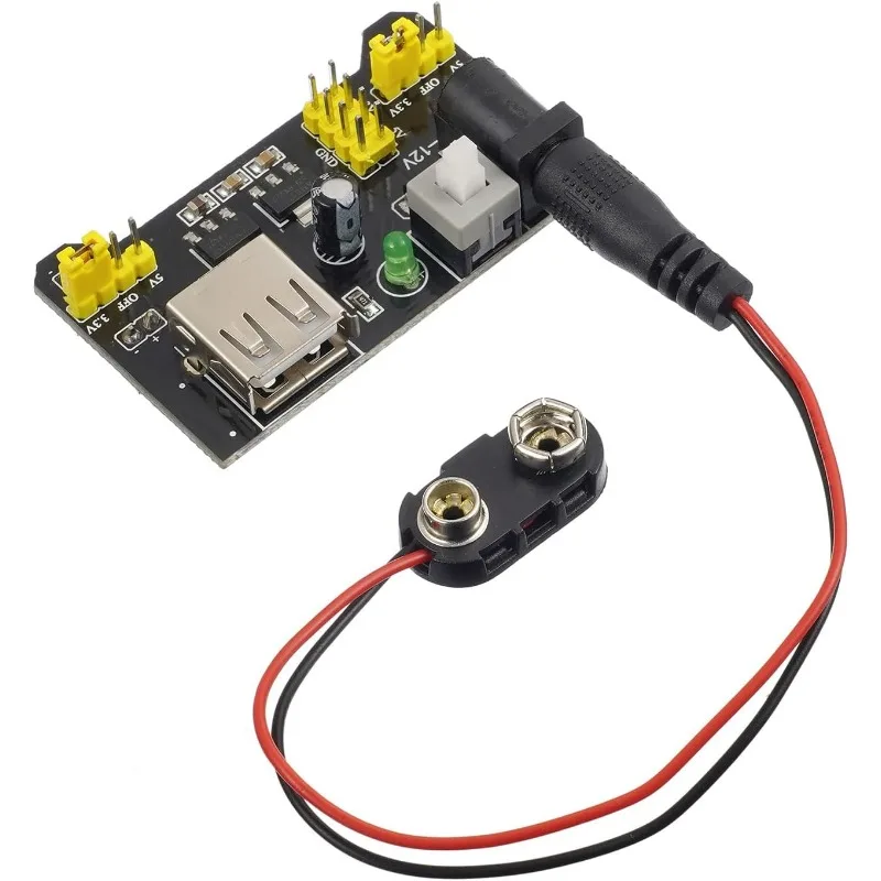 3.3V/5V MB-102 Breadboard Power Module+400 830 Points Solderless Prototype Bread Board for DIY Kit with 65 Flexible Jumper Wire