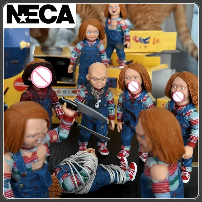 

New Arrival Genuine Neca Child'S Play Chucky Blind Box 42984 Anime Figure Movable Model Mystery Toy Horror Doll Halloween Gift