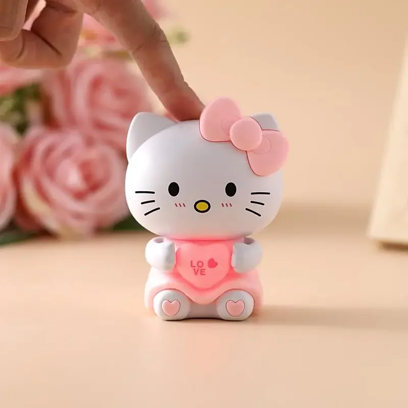 Sanrio Hello Kitty Hand Heart Gesture Toy Cute Anime Cartoon Can Say Iloveyou Fashion Lover Luminous Doll Kawaii Holiday Gifts