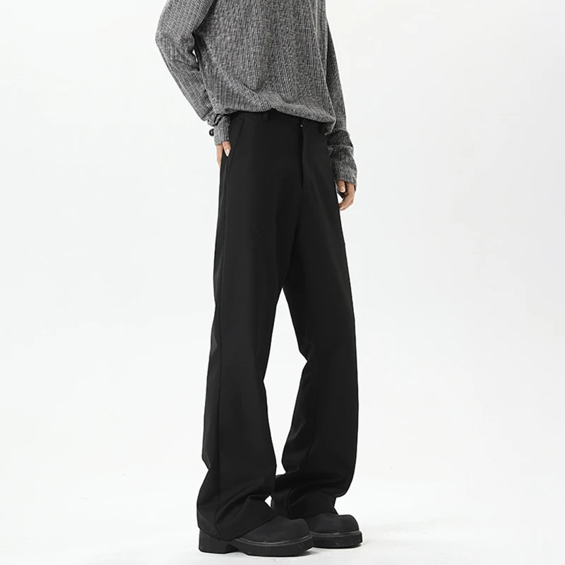 الكورية الشارع سليم صالح البدلة السراويل الرجال ربيع الخريف مزاجه رداء غير رسمية بنطلون مستقيم موضة شعبية الطابق طول السراويل #5