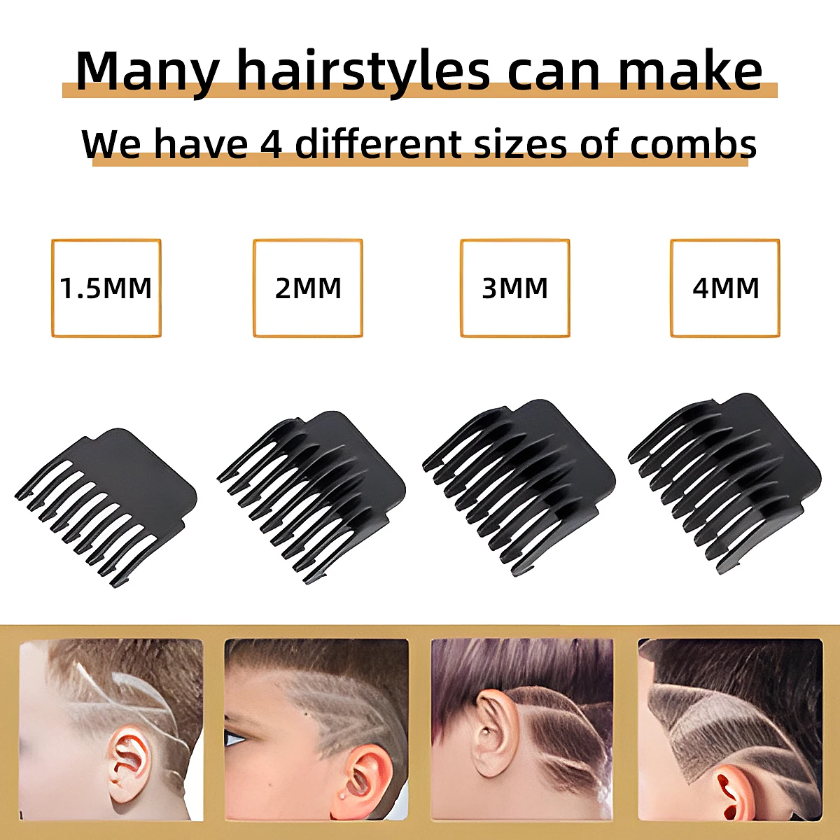 KIKIDO Professional Hair Trimmer Electric Hair Clipper Rechargeable Beard Pipe Machine Cordless Haircut Kit for Men 1500MAH