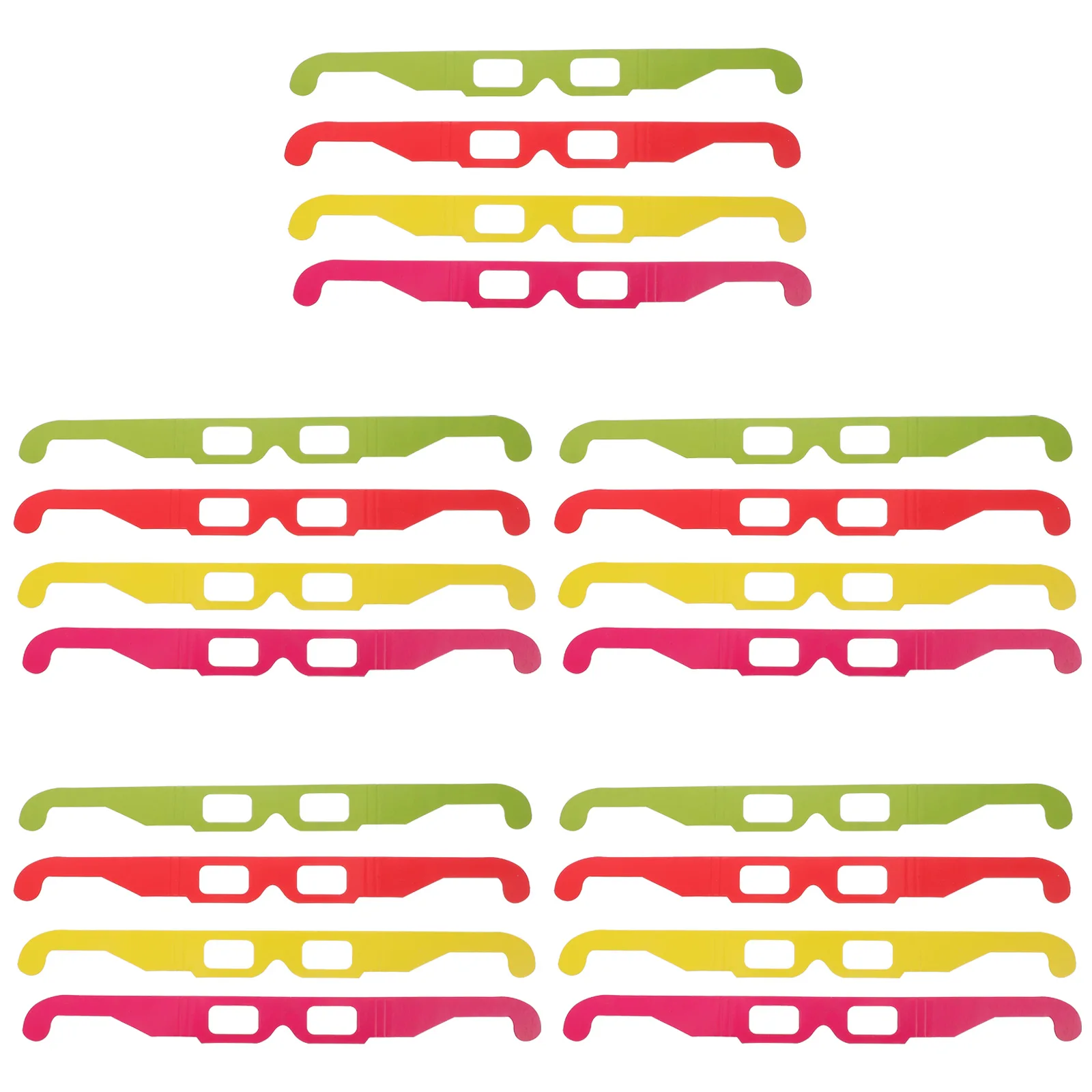 20 Pcs 3d Party Eyeglasses Kids Cardboard for Anaglyph Lights Child