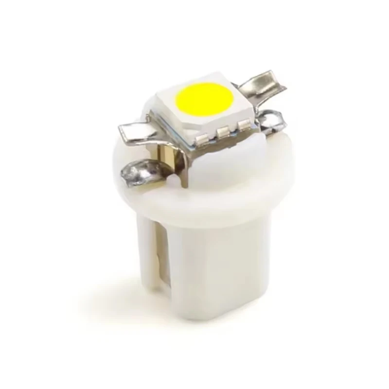 10Pcs T5 B8.5D 5050 SMD White Car Auto Vehicle Dashboard Instrument LED Light Bulb Lamp Creative Interior Decoration Accessories