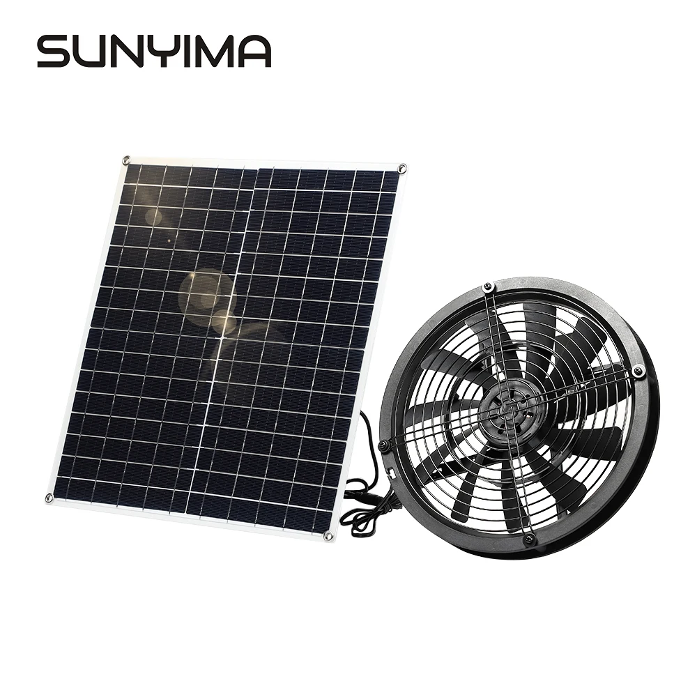 

1pcs SUNYIMA 435*330 16V20W Monocrystalline Flexible PET Solar Panel with 25" Fan