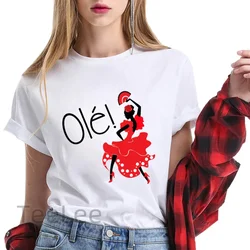 Women Clothing Flamenco Tshirts Trend Summer Short Sleeve Print Graphic Travel Ladies Y2k Tops T Shirt Tee T-Shirt Funny Tees