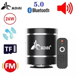 Adin Portable Bluetooth Vibration Speakers With Fm Radio Remote Control Vibro Speaker Wireless Subwoofer Bass Speaker For Phone