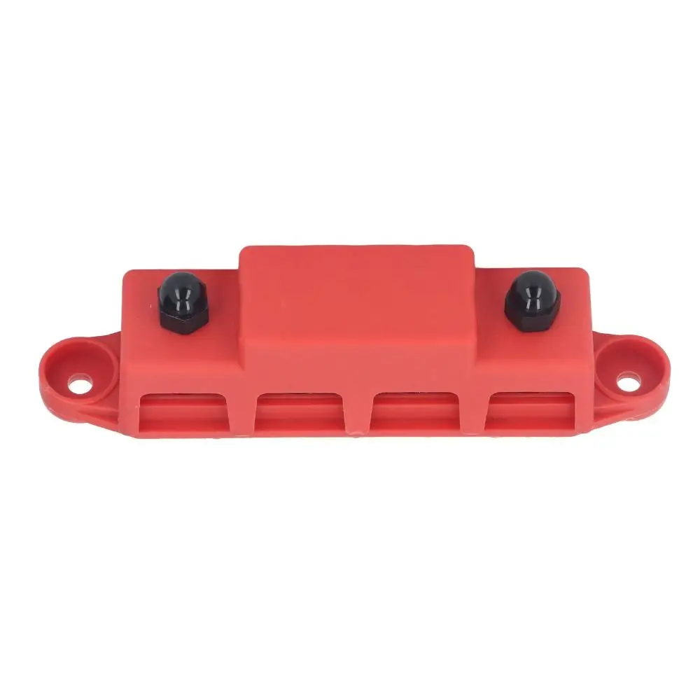 2Pcs M8 Screw Power Distribution Block Copper 4 Terminal Bus Bar 250A Good Conductivity Stud Power Distribution Block Automobile