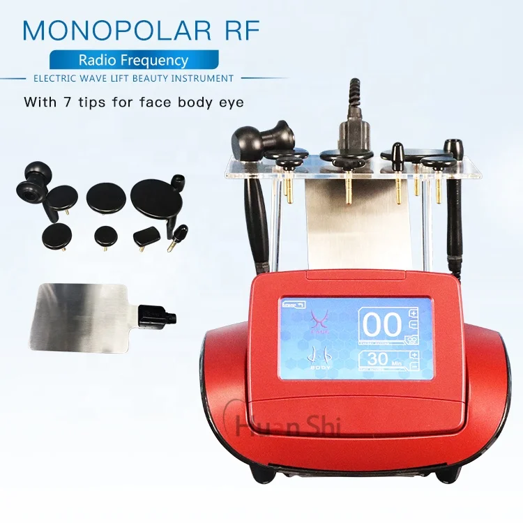 

Monopolar RF Beauty Machine 7 Tips Facial Eye Body Massager Skin Relaxation Tightening Slimming Wrinkle Removal Massage Devices
