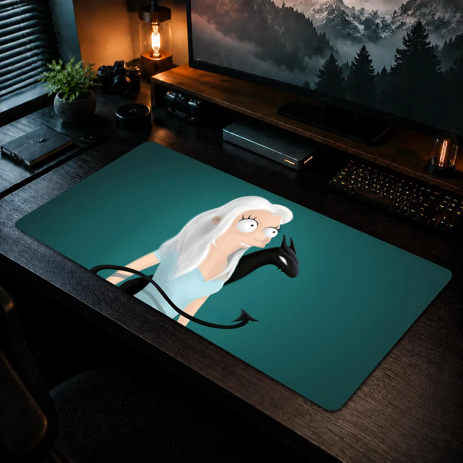 Disenchantment Mouse Pad Gaming office Non-slip Desk Mat Diy Mousepad Large Game Keyboard overlock
