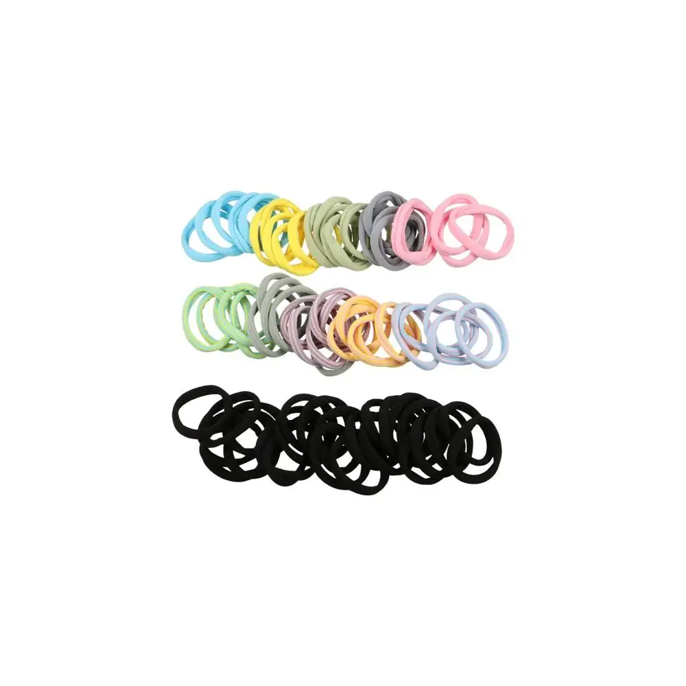 Korean Simple Hair Bands Hair Ties 25Pcs/bag Candy Colors Rubber Bands Hair Accessories Ponytail Holder Hair Rope