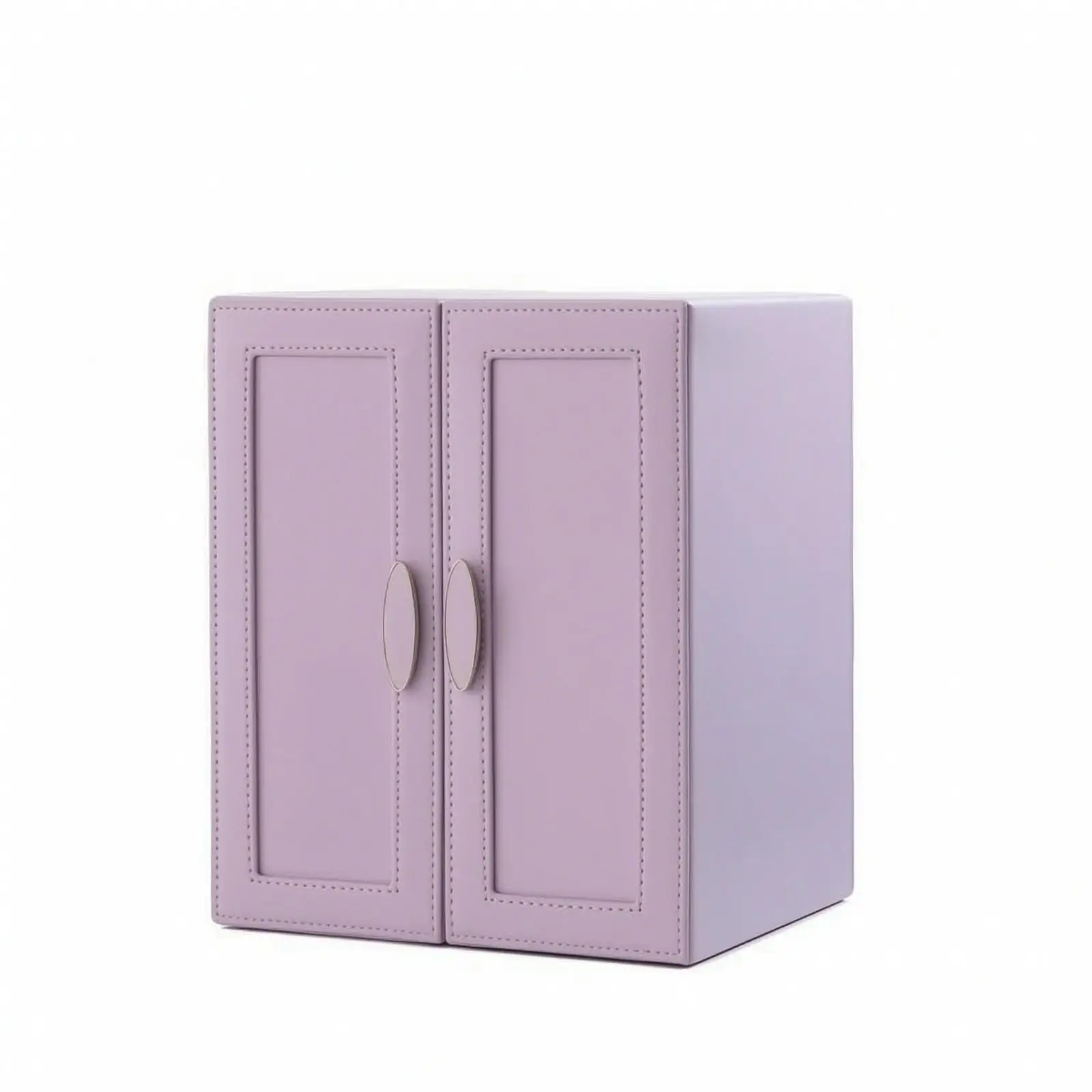 Upright Jewelry Case with Doors Multi-Level Jewelry Box with Drawers Space-Efficient Compact for Vanity, Dressing Area