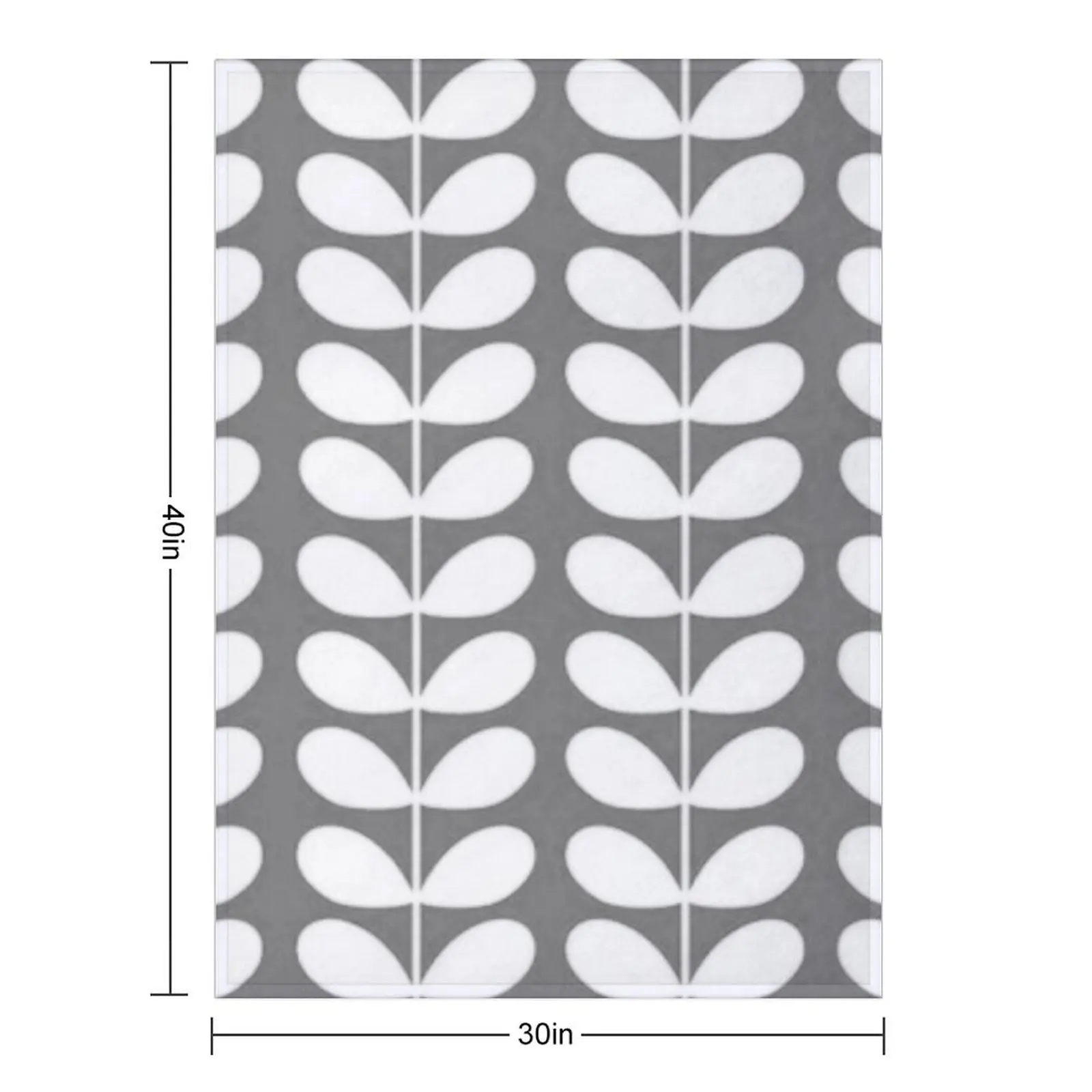 orla kiely multi stem ,grey, white, kiely pattern, orla kiely floral Throw Blanket Flannels Hairy Furrys Baby Sofas Blankets