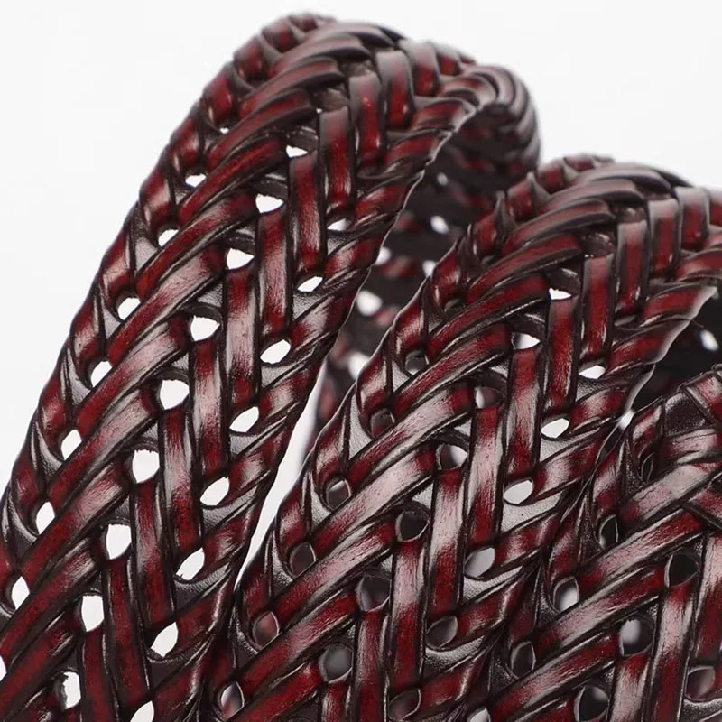 الرجال والنساء حزام جلد طبيعي الإناث الفاخرة حزام أحزمة Cummerbund المنسوجة محبوك جودة عالية الجينز السراويل الملحقات