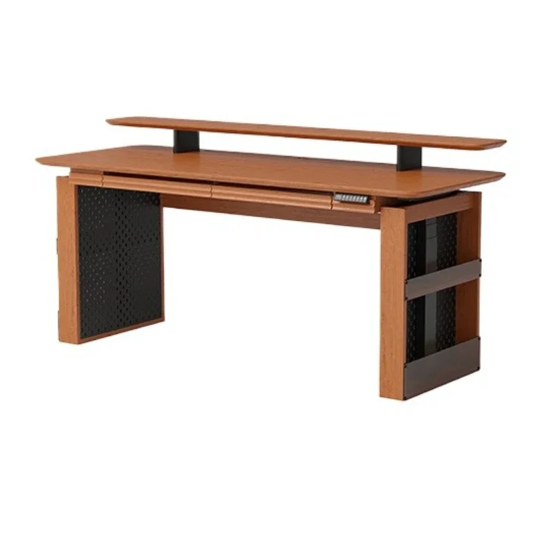

Подъемный стол из массива дерева, домашний компьютер в скандинавском японском стиле, офисный верстак, интеллектуальный электрический учебный стол