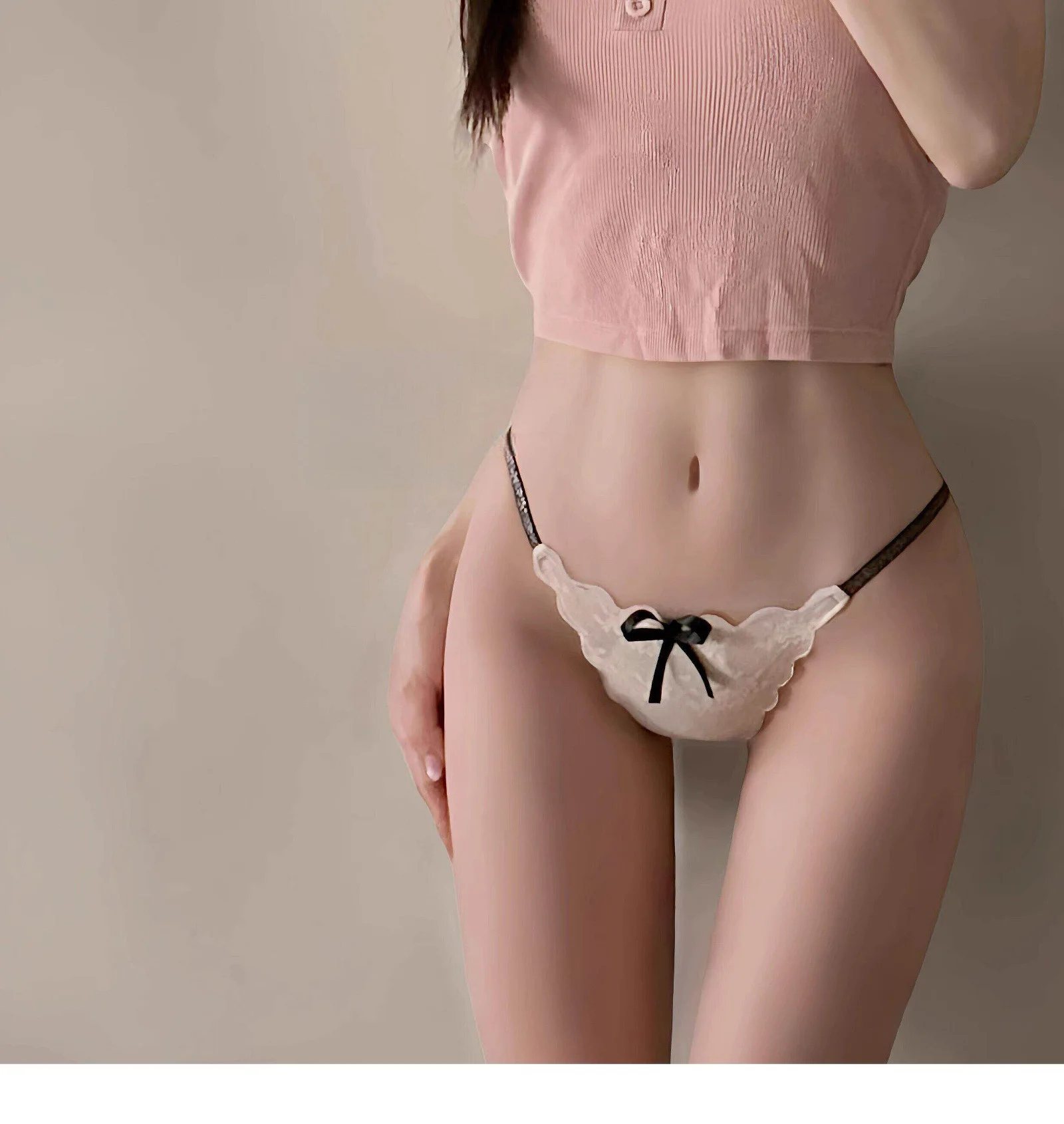【1pcs】women's extreme thongs belt women's underwear bow cute core erotic clothing underpants women mesh hot body sex view 3