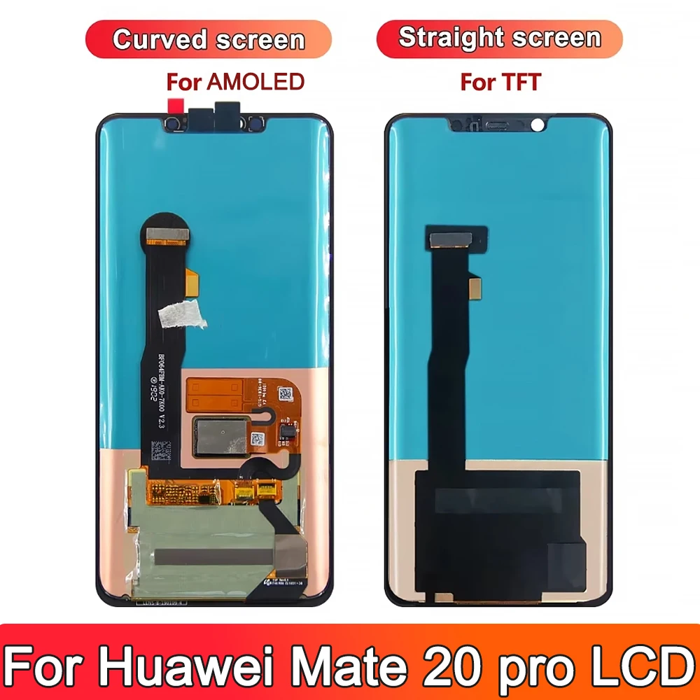 AMOLED For Huawei Mate 20 Pro LYA-L09 L29 AL00 LCD Display Touch Screen Digitizer Assembly For Mate 20 Pro Screen Replacement