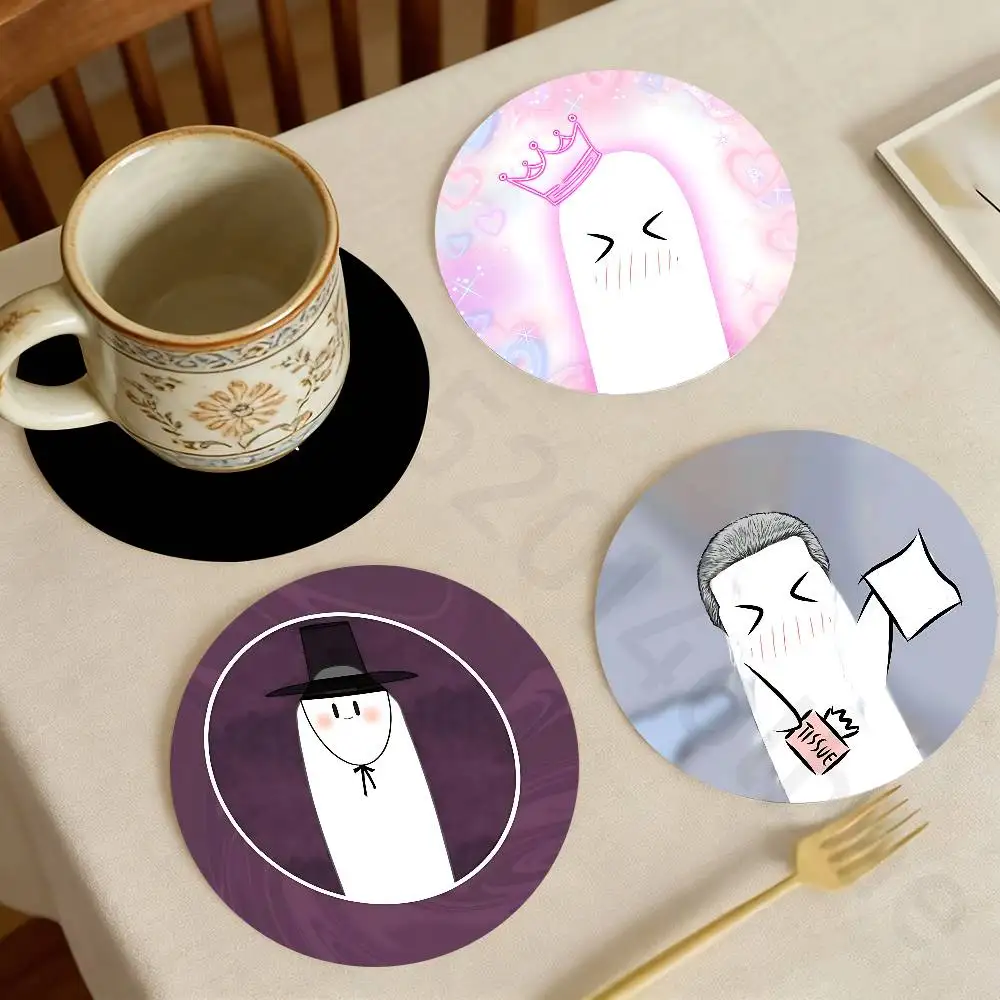 

L-Lightsaber BL Manhwa Wooden Theme Desktop Heat Mats Home Decor Coffee Mug Coasters For Office Restaurant