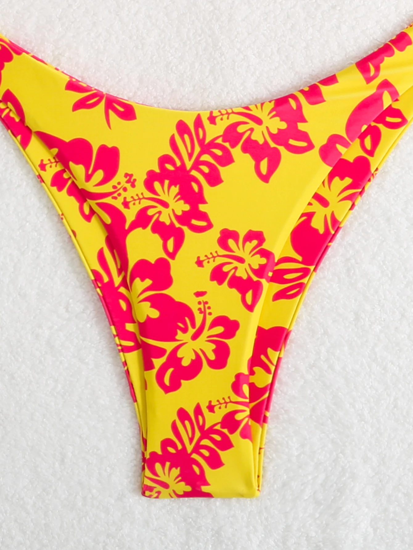 الصيف الرجعية الأزهار طباعة 2 قطعة بيكيني الدانتيل يصل ملابس السباحة مثير عالية مخصر ملابس السباحة النسائية