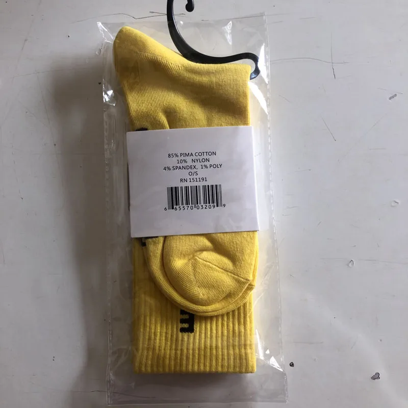 casual sports socks for men and women Khaki and yellow socks