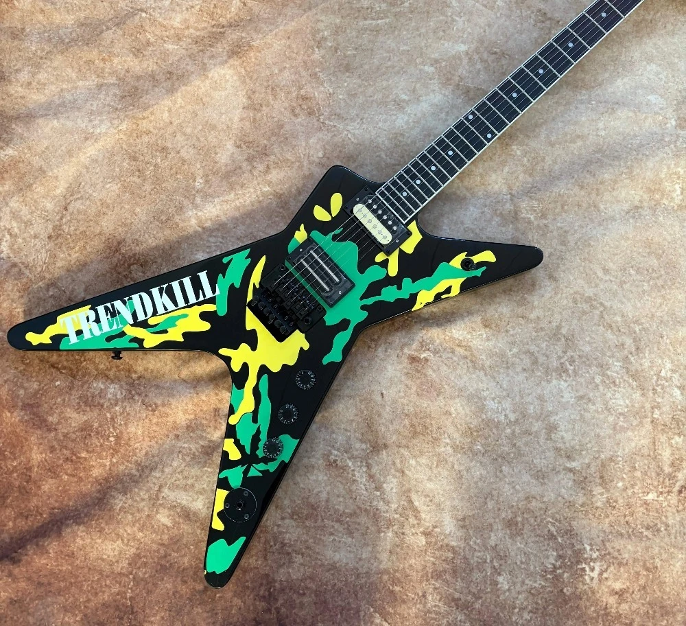Fast Ship Premium Six-String Guitar with Unique Design Excellent Sound Vibrato System And HH Pickup for Advanced Players guitar