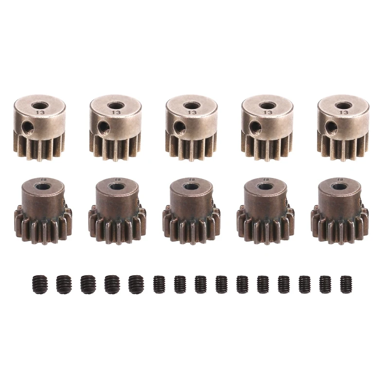 10PCS Pinion Gear 32P 5Mm 13T 15T Steel For TRX4 RC4WD/D90 D110 Axial Scx10 90046