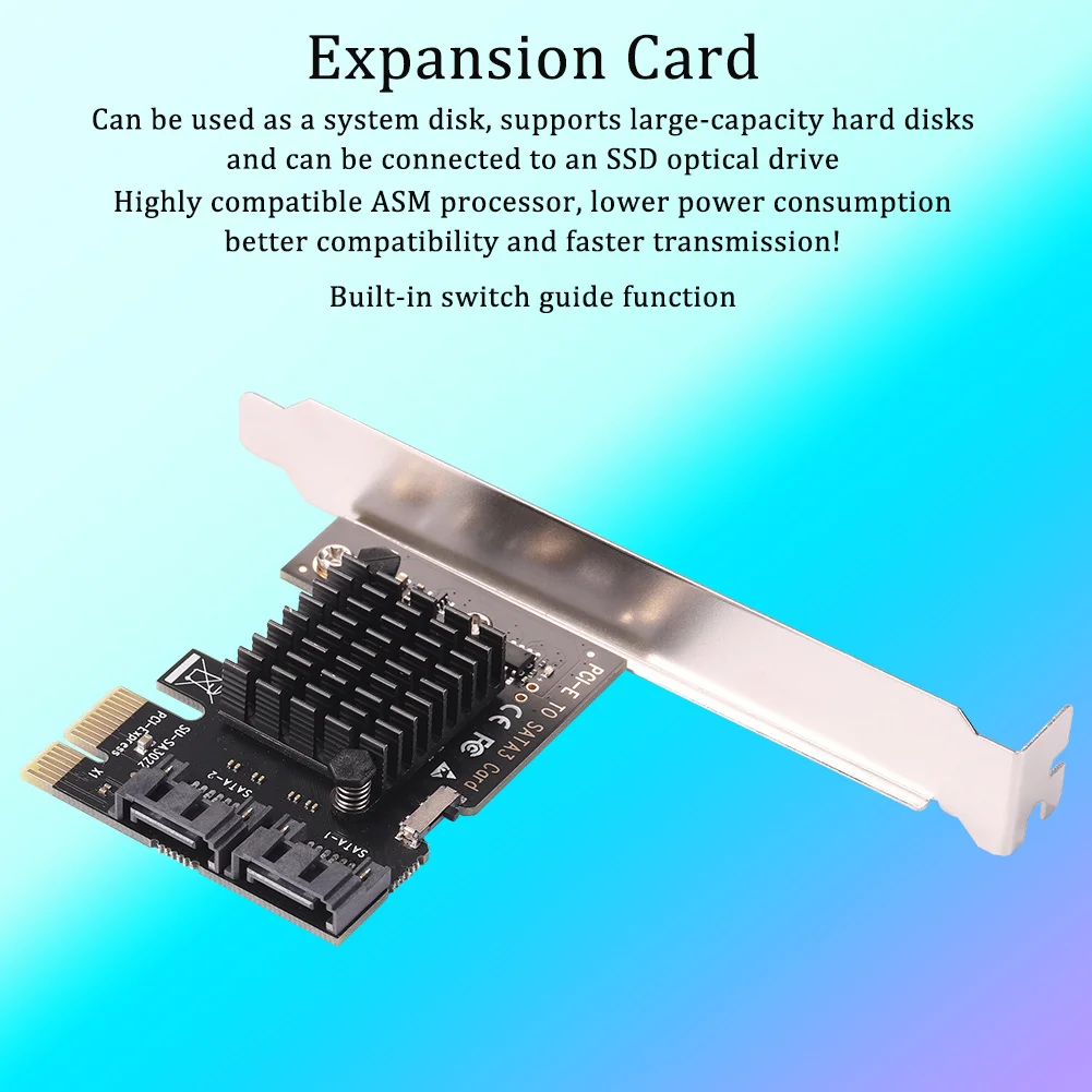 PCI Express 1x إلى SATA3.0 2 منفذ الناهض بطاقة استبدال PCI-E3.0 توسيع محول مجلس ملحقات الكمبيوتر