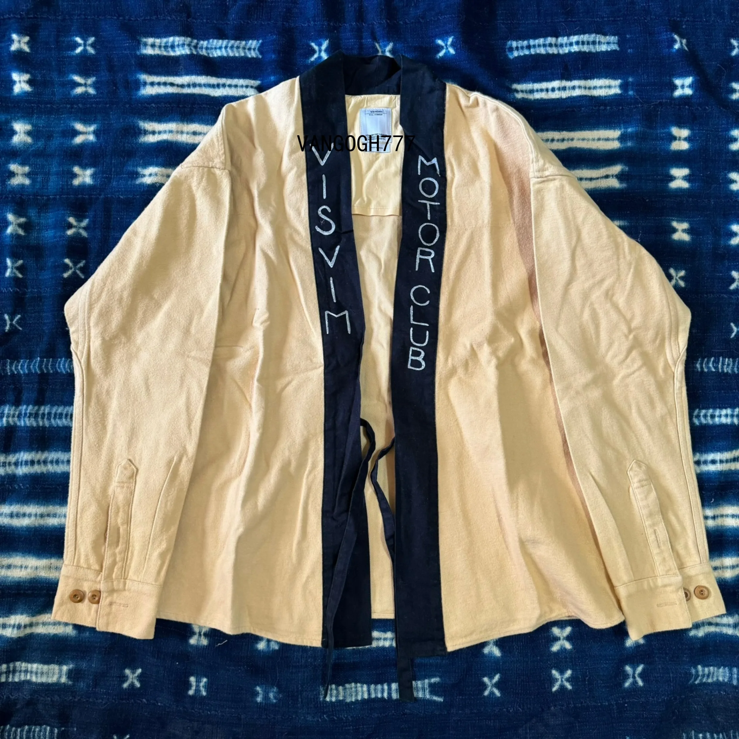 【名作】VISVIM LHAMO SHIRT MOTOR CLUB サイズ3 VISVIM KOFU 17SS LHAMO SHIRT MOTOR CLUB Hand-painted cardigan robe