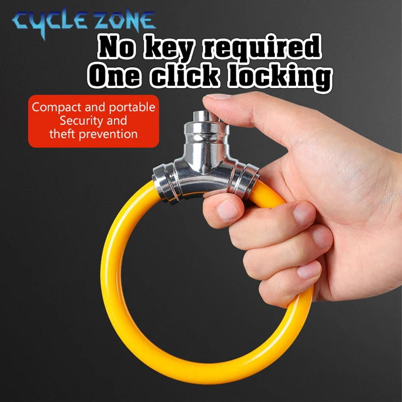 Anti-theft Bicycle Lock with 2 Keys Portable Bicycle Padlock Motorcycle Scooter MTB Road Bike Cable Clasp Cycling Accessories