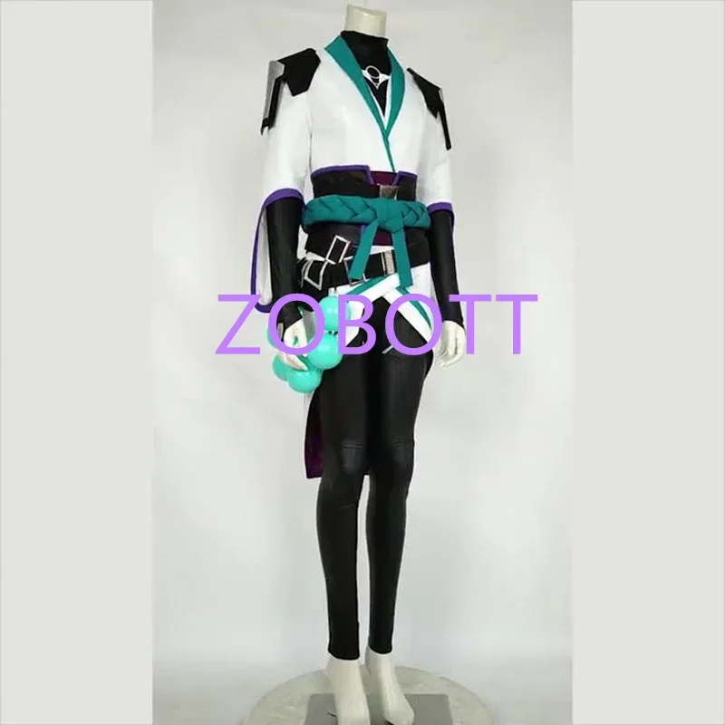 Traje de Cosplay de salvia Valorant para mujer adulta, zapatos con peluca, traje de carnaval, botas de fiesta de lujo, talla personalizada