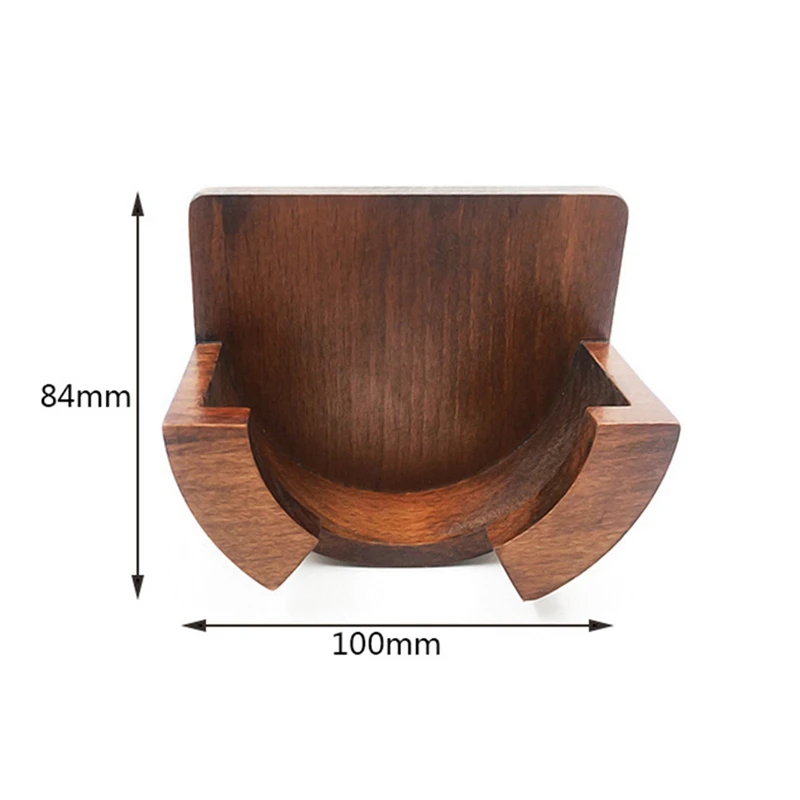 Coffee Portafilter 51MM-58MM Wall Rack Wood Espresso Coffee Filter Holder Tampers Wall Mounted Rack Coffee Tools