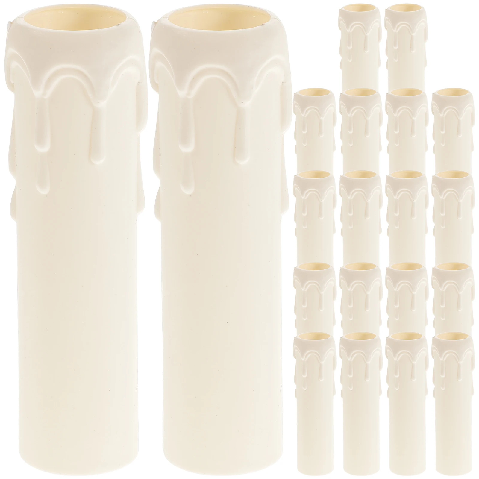 

20 pcs Shaped Plastic Socket Tubes Sleeves Durable Waterproof Vintage Chandelier Lighting Accessories