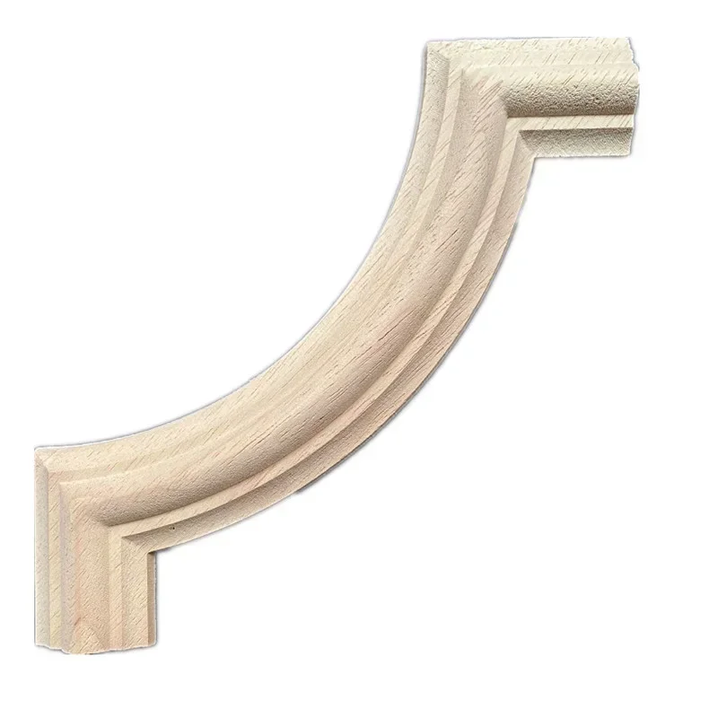 6-20cm Unique Furniture Parts Natural Floral Wood Carved Corner Appliques Frame Woodcarving Decorative Wooden Figurines Crafts