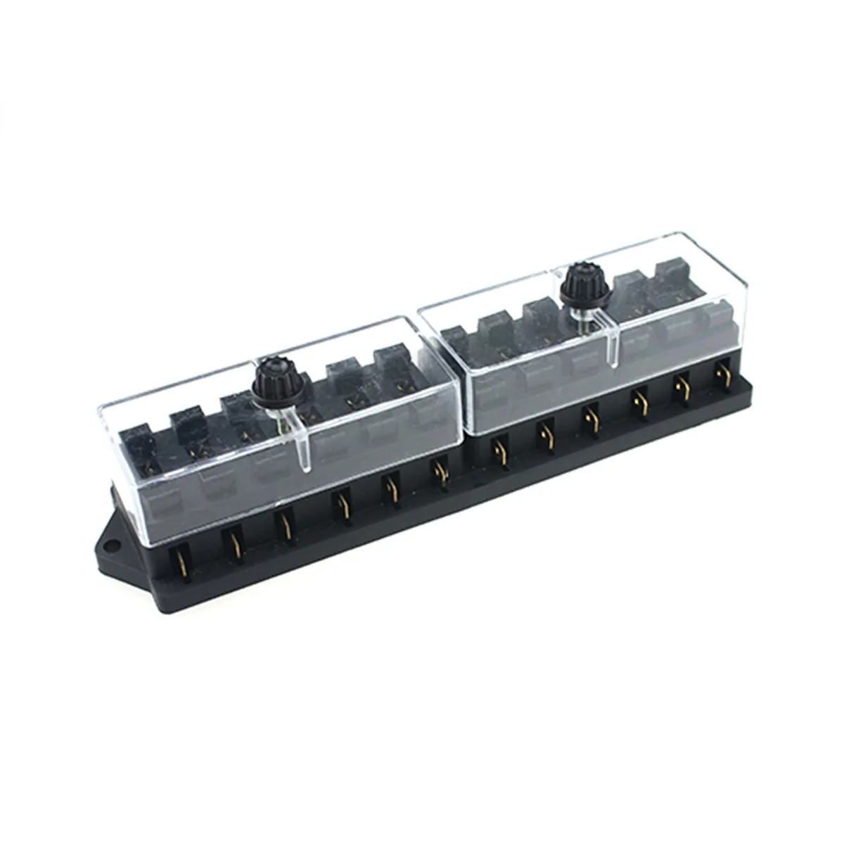 12-Way straight line fuse holder, fuse box, insert type, multi-way fuse silk road, multi-in and multi-out