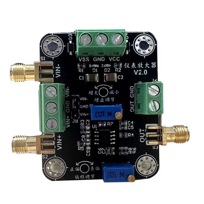 AD8421/AD8429 Instrument Amplifier Module Weak Small Signal Microvolt Voltage Amplifier Module Single-ended / Differential