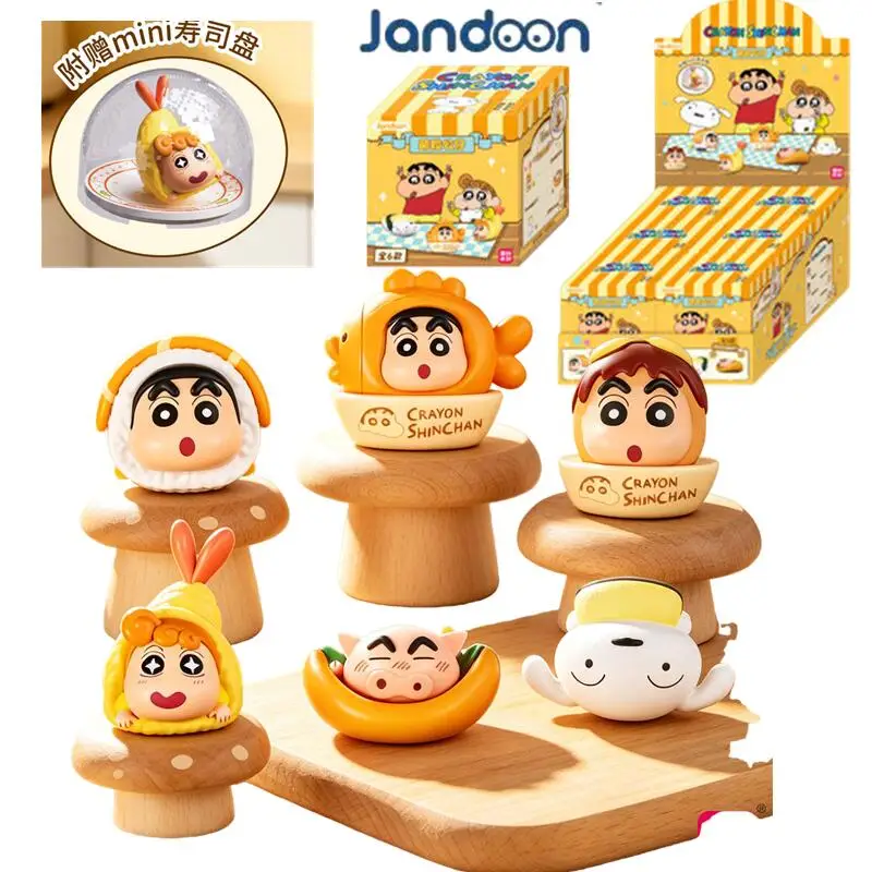 

New Crayon Shinchan Japanese Food Series Blind Box Genuine Mini Figure Desktop Ornament Collectible Doll Surprise Bag Toy Gift