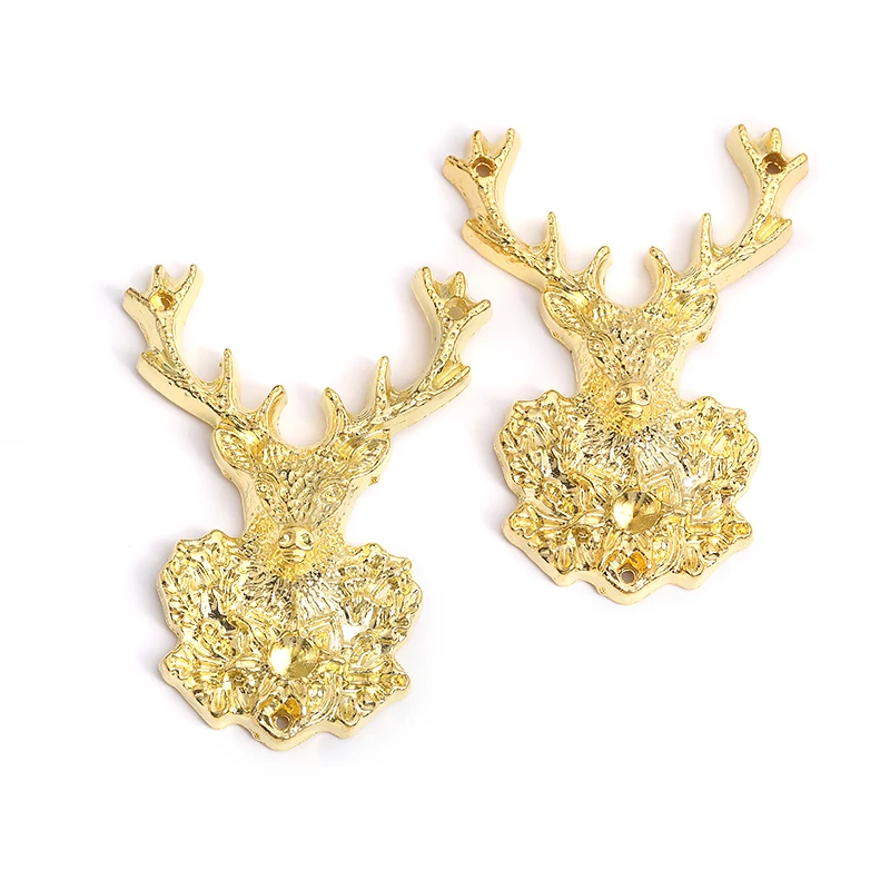 6 pcs Deer head charms fit DIY Handmade  Jewelry  earring necklace bracelet accessories souvenir Makeing