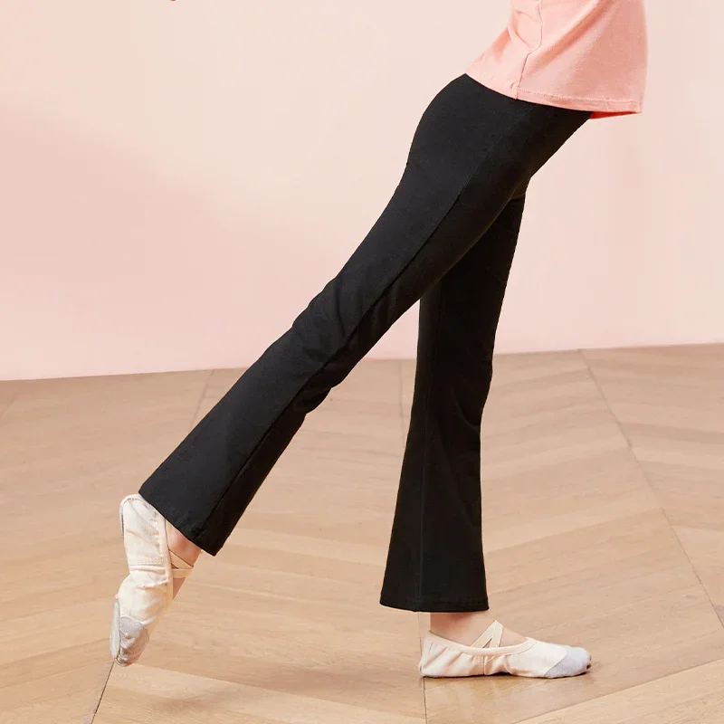 Kids Girls Flare Legging Elastic Dance Pants Flared Long Pants Trousers Ballet Dance Pants Yoga Gymnastics Fitness Yoga Pants